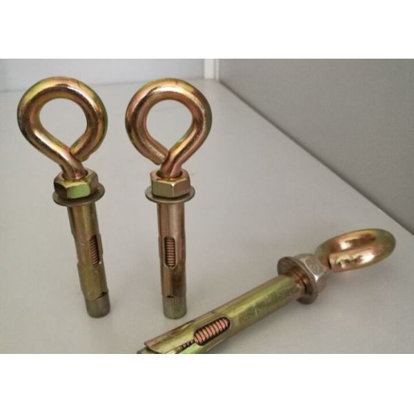 Carbon Steel Eye Bolt Sleeve Anchor Expansion Bolt With Yellow Zinc Color