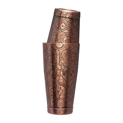 Gravação Profissional Boston Shaker aço inoxidável 304 para festa de bar