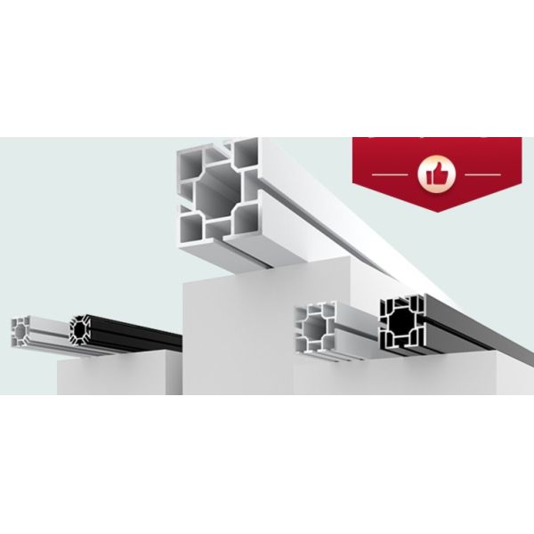 4-slot square aluminum pillar、4-groove exhibition aluminum profile、Octanorm compatible、easy installation