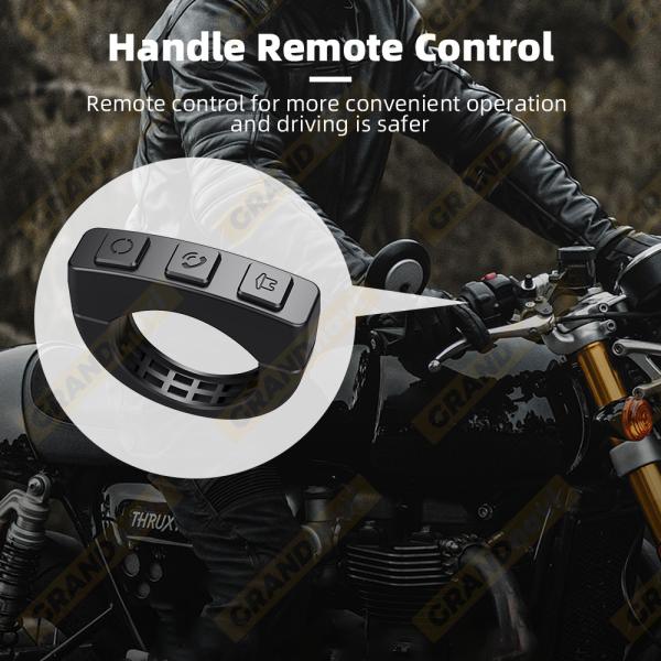 GRANDnavi 6.25Inch Motorcycle Portable Navigation Device Waterproof IPX7 Linux System BT DVR