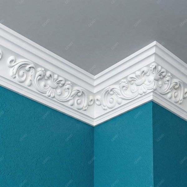 Waterproof Eco-friendly Polyurethane Foam Cornice Easy To Install for Home and Office Decor