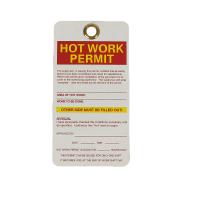Etiqueta de seguridad de plástico personalizada 14.7x7.7cm con ojal metálico