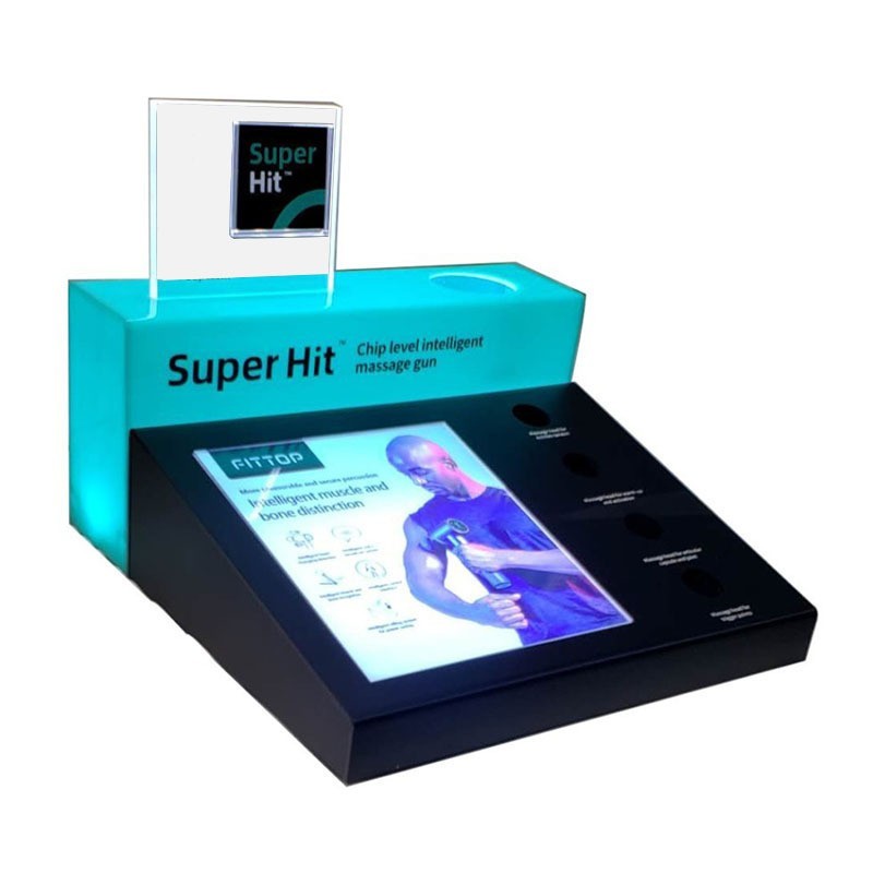 Custom Combined Lighted Sample Display Stand for Acrylic Fascia Guns & Muscle Massager Accessories, Manufacturer Customization Available