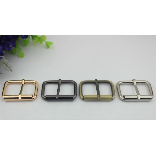 China Manufacturer Gold Nickel Free Plated 38 MM Iron Roller Single Prong Pin Buckles for Handbag