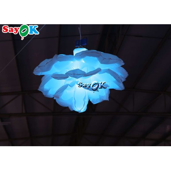 украшение 1m 3ft раздувное освещая вися розовый цветок для украшения показа этапа