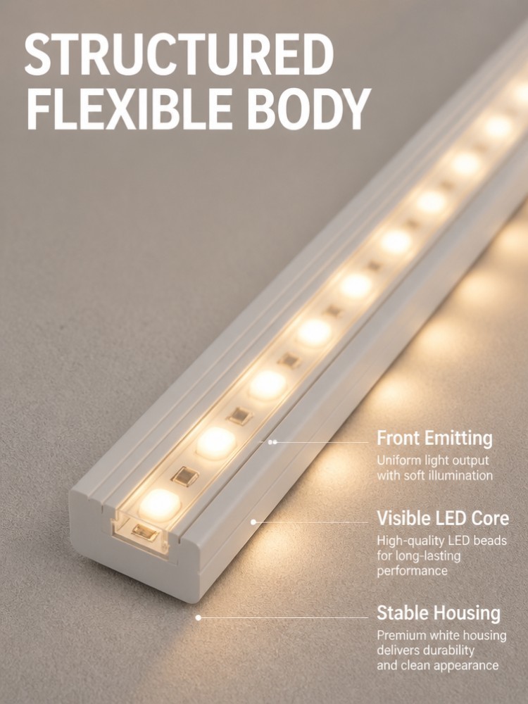 DC24V Silicone Flexible LED Wall Washer 48LED/M 18W For Building Facade Grazing Lighting