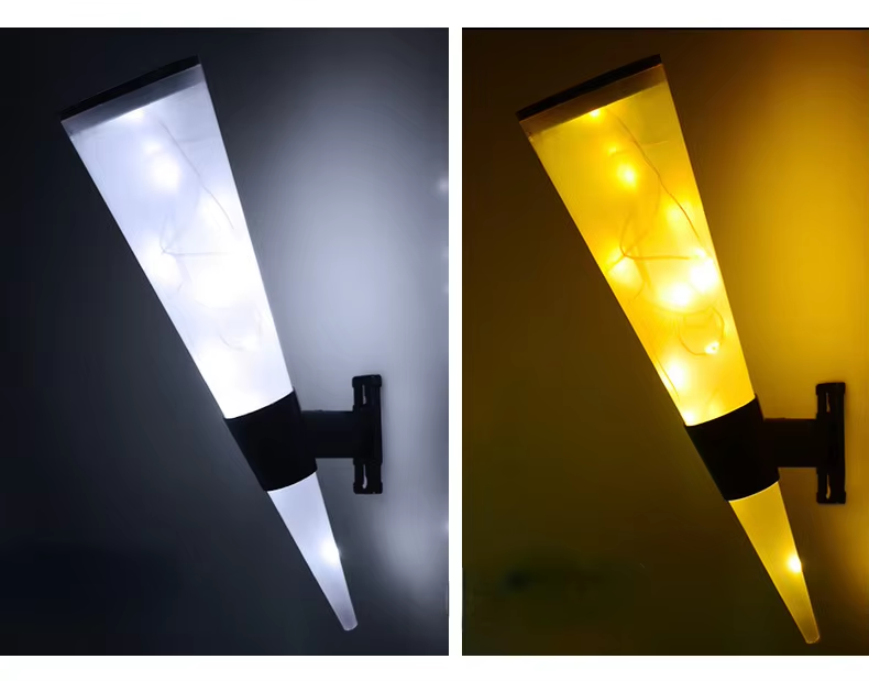 Daylight Solar LED Taper Lamp for Courtyard Modern Design Outdoor Lighting Waterproof