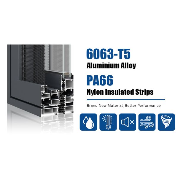 Modern Style Thermal Insulation System Aluminium Screen Casement Window