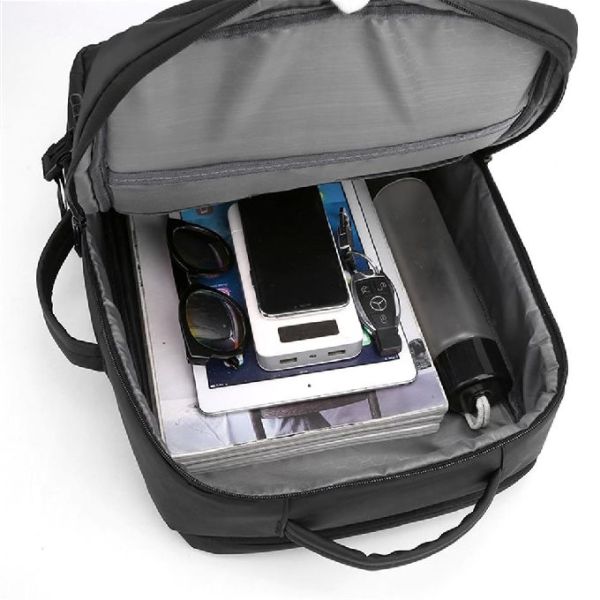 Mochila impermeable del ordenador portátil de los hombres con el puerto de la carga por USB