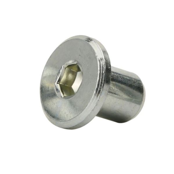 M3 M4 M5 M6 M6*20 M8 M10 M12 12.7mm Steel Nickel Plated Flat Head Hex Socket Furniture Connector Nut Sleeve Barrel Nut
