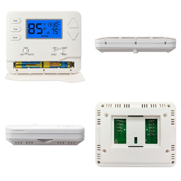 24 Volt Heating / Cooling Digital Room Thermostat Battery Operated For Heat Pump