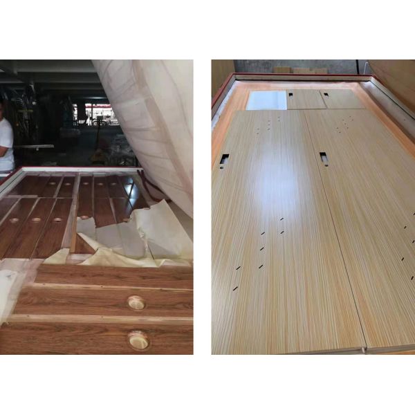 Electricity Heat Wood Grain Vacuum Transfer Printing Equipment For Metal Door