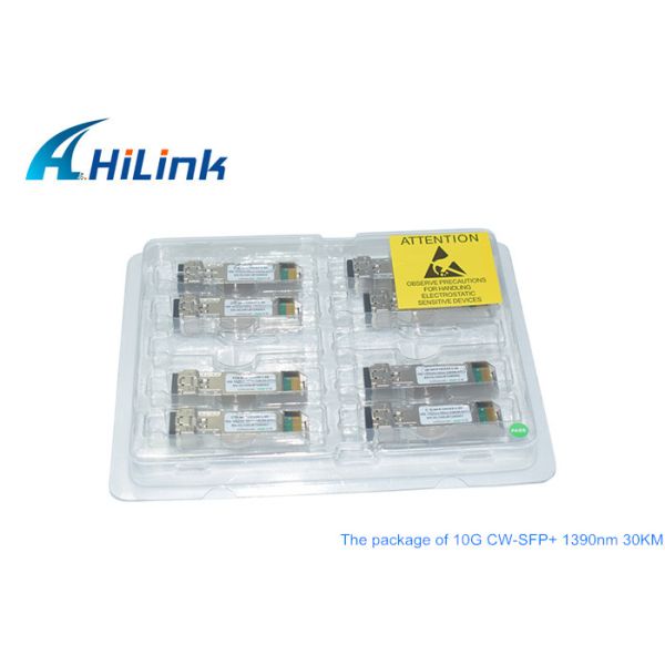 Hilink 10G Compatible CWDM SFP+ Optical Fiber Module 1390nm 1W Power Dissipation