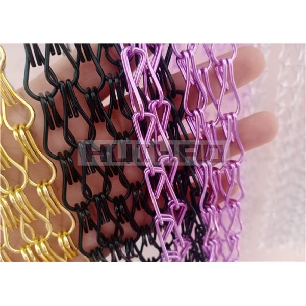 Bronze Color Architectural Aluminium Chain Curtain For Interior And Outdoor Design
