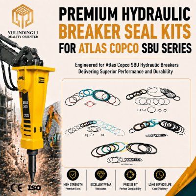 Atlas Copco FKM Hydraulic Breaker Seal Kits Anti Leak Overhaul Spare Parts