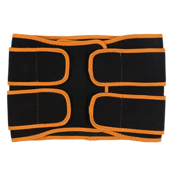 Разминка женщин вспотела пояс спортзала кнопки велкро пояса оранжевый для живота