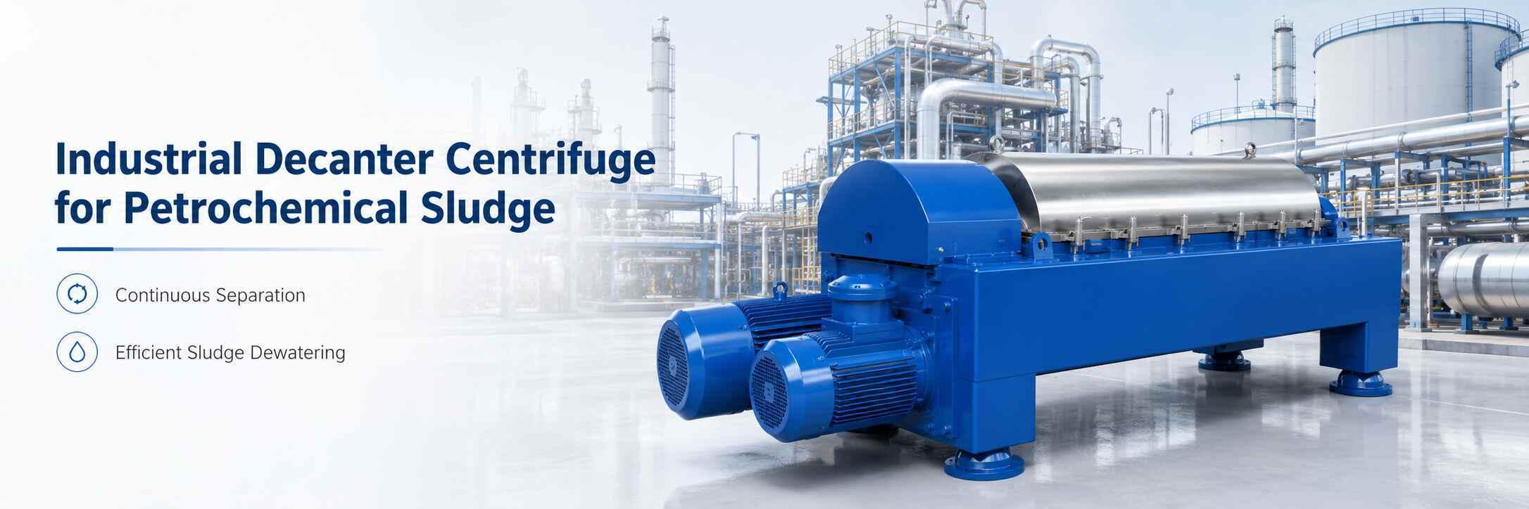 Industrial Decanter Centrifuge for Petrochemical Sludge