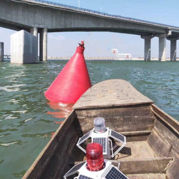 Boias de Marcação de Segurança de Navegação, Boia de Navegação Grande Vermelha Com Luz de sinalização
