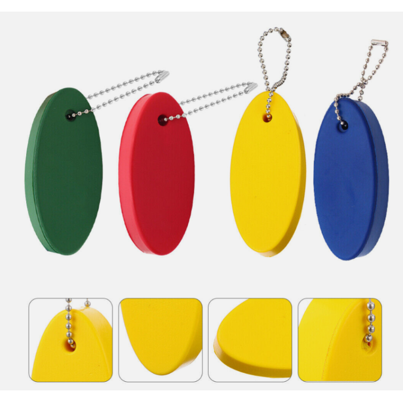Blank Plain PU Boating Bulk Floating Keychains Foam Floater Ring Personalized