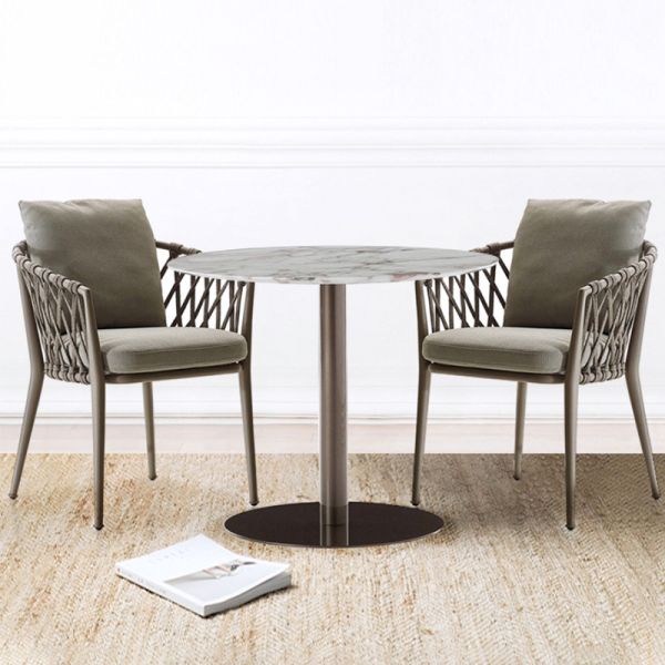All Weather Aluminum Rope Wicker Weave Outdoor Furniture Patio Restaurant Cafe Garden Chairs for Dining