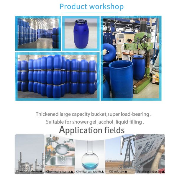 SIDUN 200l Blue Plastic 55 Gallon Plastic Drum With Drainage Hole