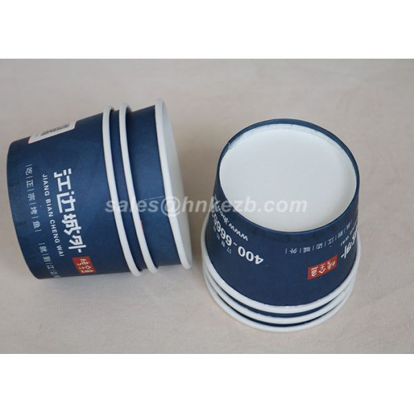 OEM Double PE Disposable Ice Cream Cups Customized Logo Printed
