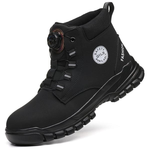 Wheat Security Work Boots Microfiber Leather Safety Boots With Stab-smash Steel Toe Kevlar Midsole And EVA Sole