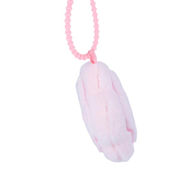 Compact Super cute keychain plush Pink Cross Stitch Pendant Plush Toy Custom Logo