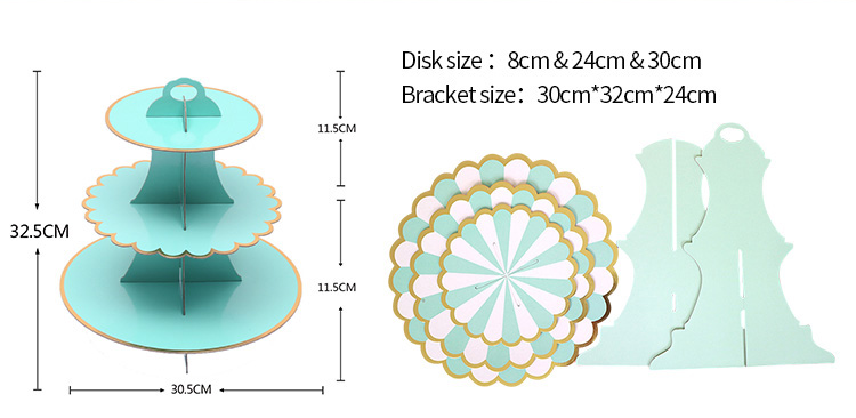 Biodegradable Red Colored Printed Paper Cupcake Stand In Gift Store