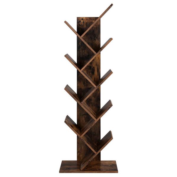 Unique Design Bookshelf for Sale, Wooden Book Storage Shelf, Rustic Bookcase, Home Office Book Tree, LBC11BX