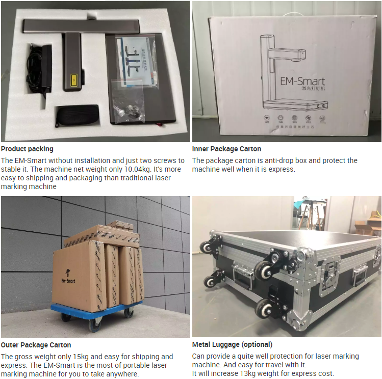 Мини отметка лазера волокна 20W 30W 50W для подарков металла