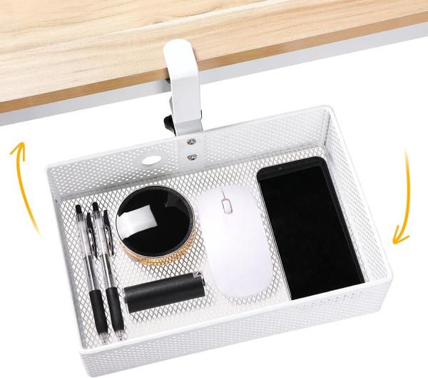 Streamline Your Workspace with Wall Mounted Rotating Under Desk Drawer and Cup Holder