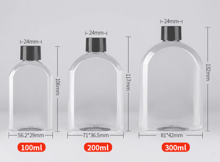 Brew 50ml прозрачной плоской прямоугольной бутылки с водой холодное к 500ml PETG