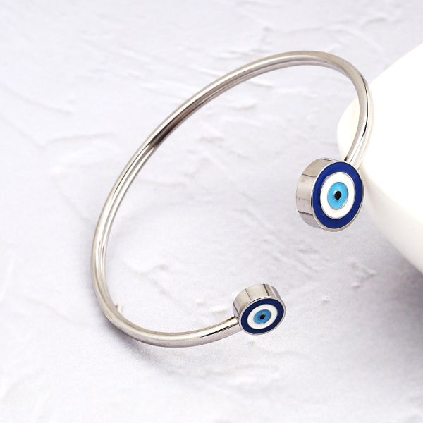 Titanium steel Demon Eye bracelet custom package logo material drip oil processing hand polishing accessories