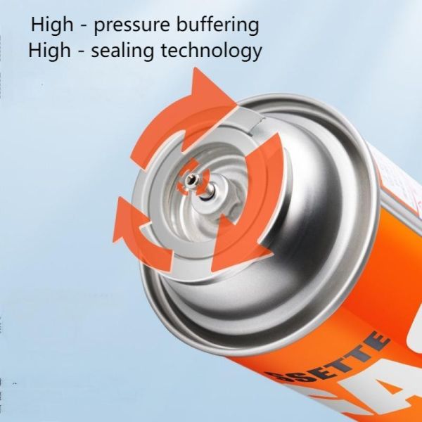 Customized Empty 65x158mm Butane Gas Can with Valve & Cap Straight Wall High Dome Aerosol Tinplate Can for Outdoor Camping