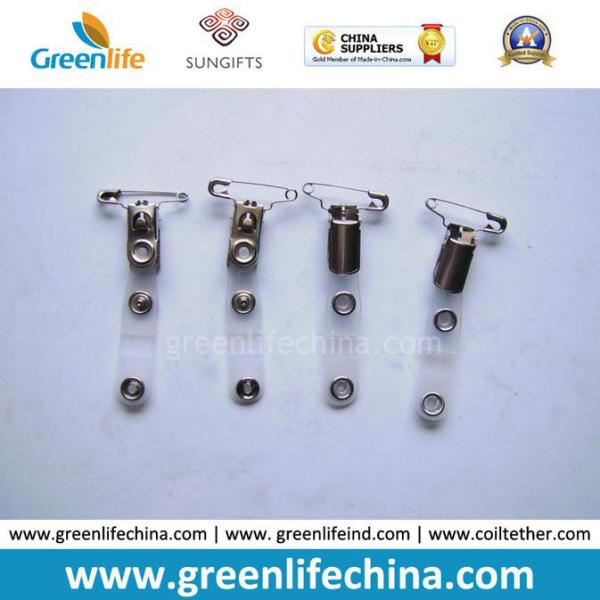 Metal Suspender Clip W/Safety Pin and PVC Clear Tape
