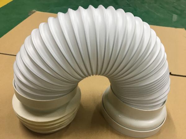 Universal Retractable Bent Flexi Pan Connector 4mm Wall Thickness 130mm Diameter