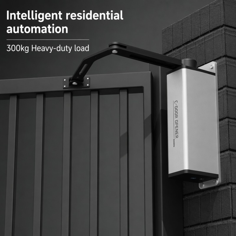 Aluminum Alloy Swing Gate Opener DC Brushless Motor 300kg Load Capacity For Hotel / Commercial Doors