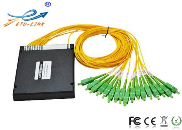 16CH CWDM Mux Demux 1270 - ABS da fibra de 1610nm 3.0mm em forma de caixa com os conectores do SC/APC