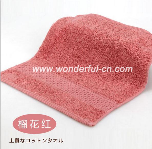 Best quality AZO free cotton terry dobby small red wholesale hand towels
