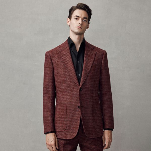 Stylish Pants Suits End Red Men's Suit for Groom's Wedding Dress and Business Events