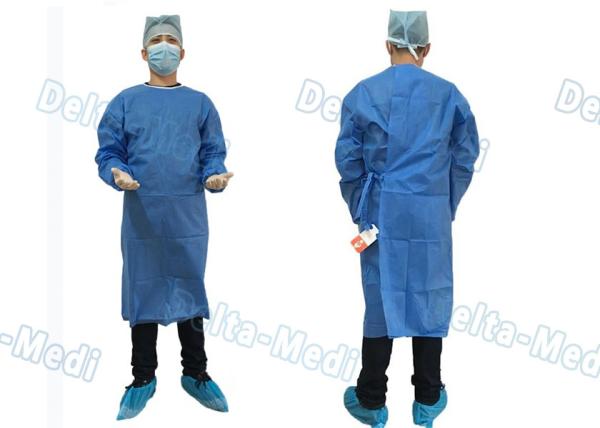 Barrier Disposable Surgical Gown , SMS Surgery Gown Alcohol Resistant With Towels