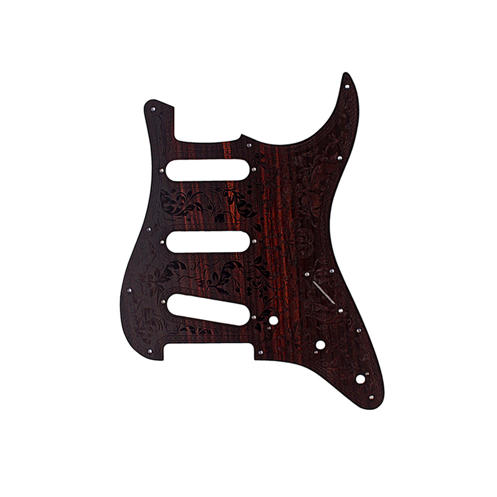 Гитара из розового дерева Pickguard SSS Scratch Plate Bauhinia Pattern 11Hole для стратокастеров Электрические гитары