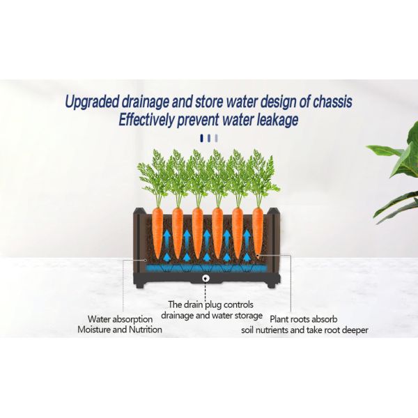 Customized Polypropylene Plastic Raised Planter Boxes Plastic Raised Garden Beds On Legs