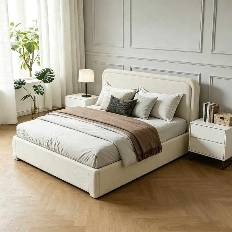 High Quality Modern King Size Bed for Luxury Home Interiors