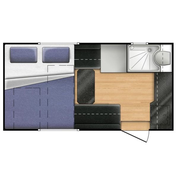 Petite remorque minuscule de la personne rv de la remorque de campeur 4 avec la capacité de remorquage variable