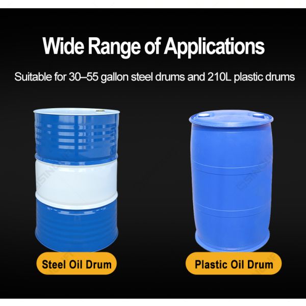 DTF450-1 Foot-Operated Hydraulic Drum Truck (Adjustable Support Legs)