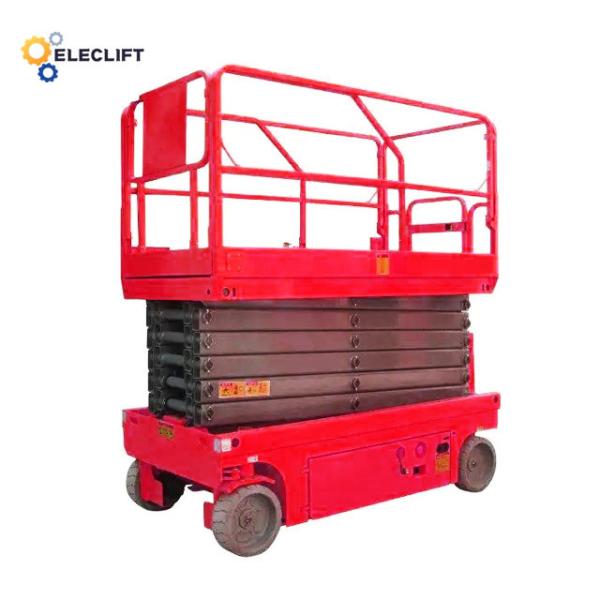 1000 Lb Self Propelled Scissor Lift Hydraulic Lift Table Gradeability 25%