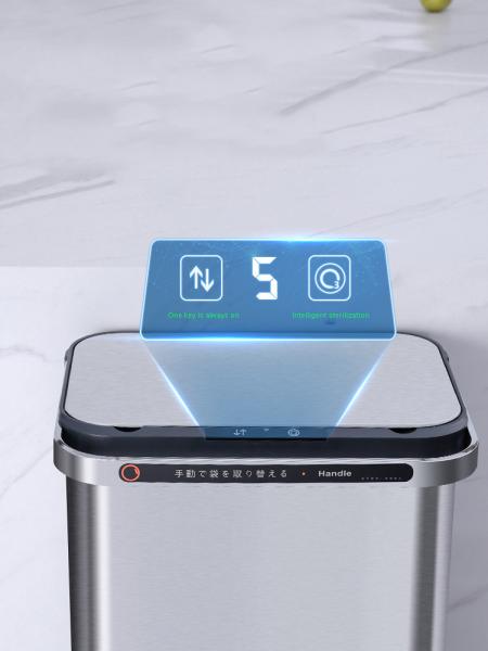 Customized Dry Wet Sorting Trash Can Stainless Intelligent Sensor Trash Can