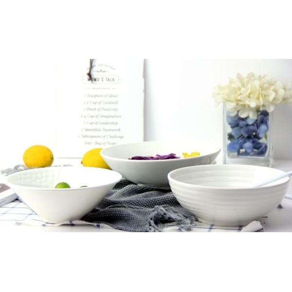 Thick Glaze A Grade Porcelain Bowls For Salad Steak